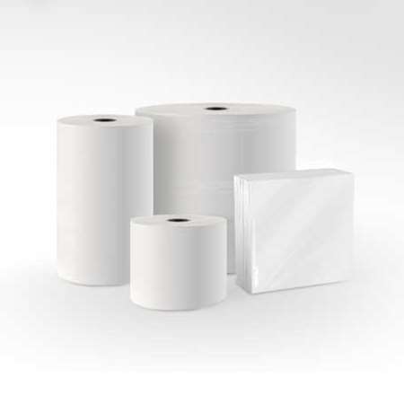 Bobine d'essuyage blanc 2 plis à devidage central 145mm